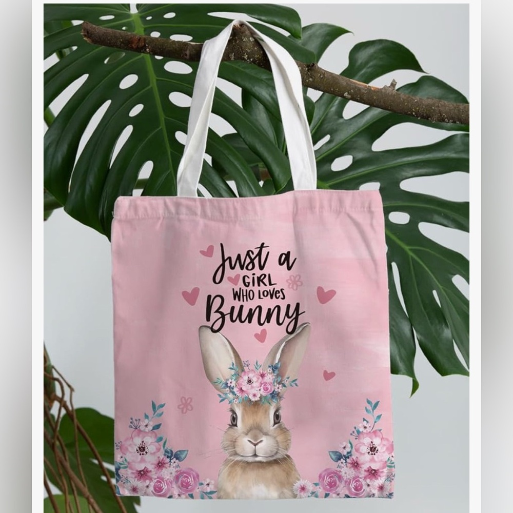 NEW Pink Girl Canvas Tote Bag - Picture 12 of 12